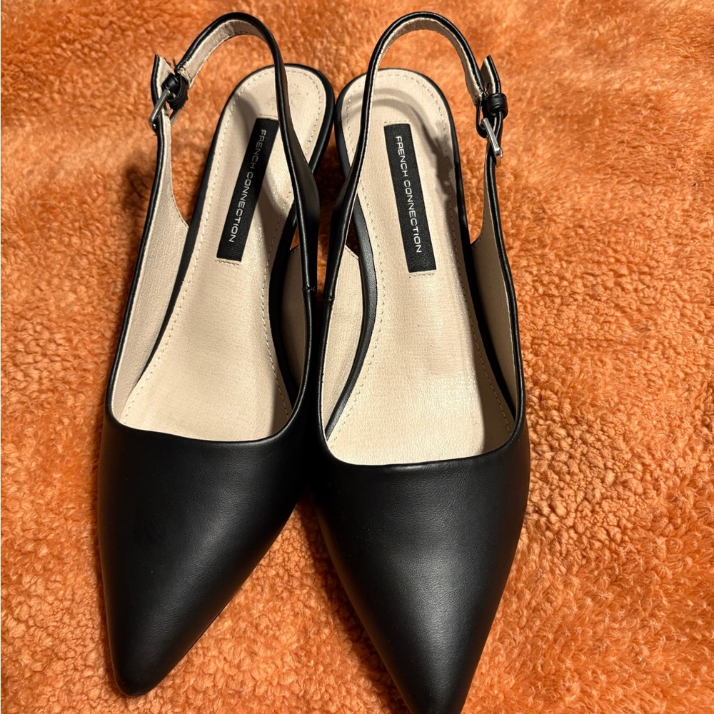 French Connection Black Slingback Women's Shoes